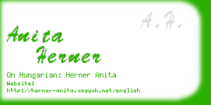 anita herner business card